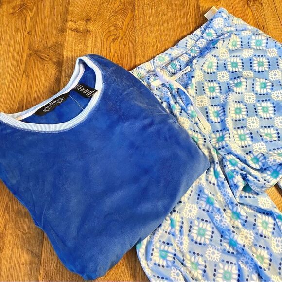 NOIRE JASMINE ROSE PLUSH VELOUR PAJAMA SET XL NWT - Picture 9 of 16